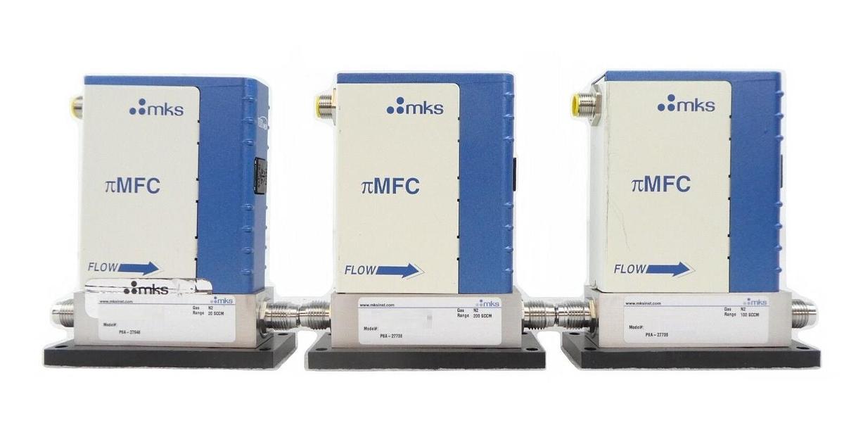 Used MKS Instruments πMFC P8A Mass Flow Controller Reseller Lot of 3 Working