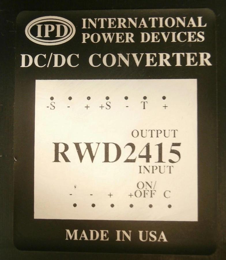Used IPD International Power Devices RWD2415 DC/DC Converter Used Working