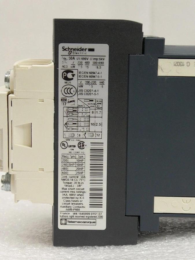 Used Schneider Electric LC1D326BD Contactor TeSys LAD4TBDL Reseller Lot of 5 Used