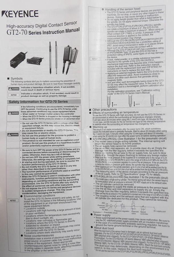 Keyence GT2 Series Laser Sensor and Amplifier GT2-H12 GT2-71MCP Set of 2 New