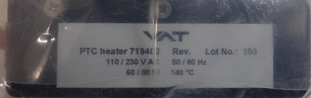 VAT 61234-KEGQ-BFT1 Butterfly Valve Control System Series 612 New
