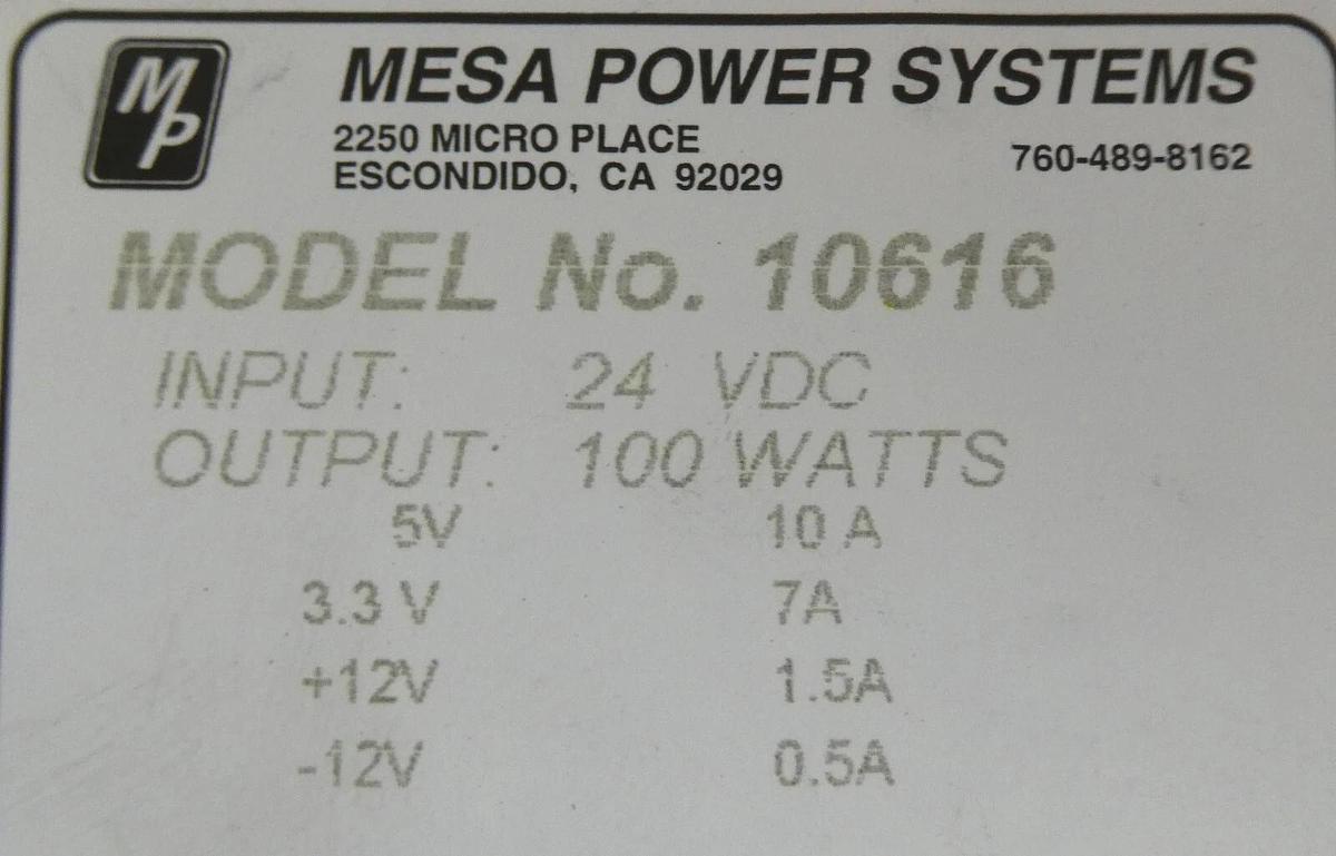 Used Mesa Power Systems 10616 Power Supply 100W PCB AMAT 0190-07906 Working Spare