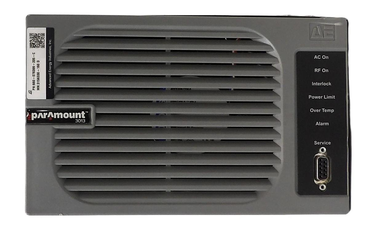 Used Paramount 3013 AE Advanced Energy 3156330-160 RF Generator 660-078399-205 As-Is