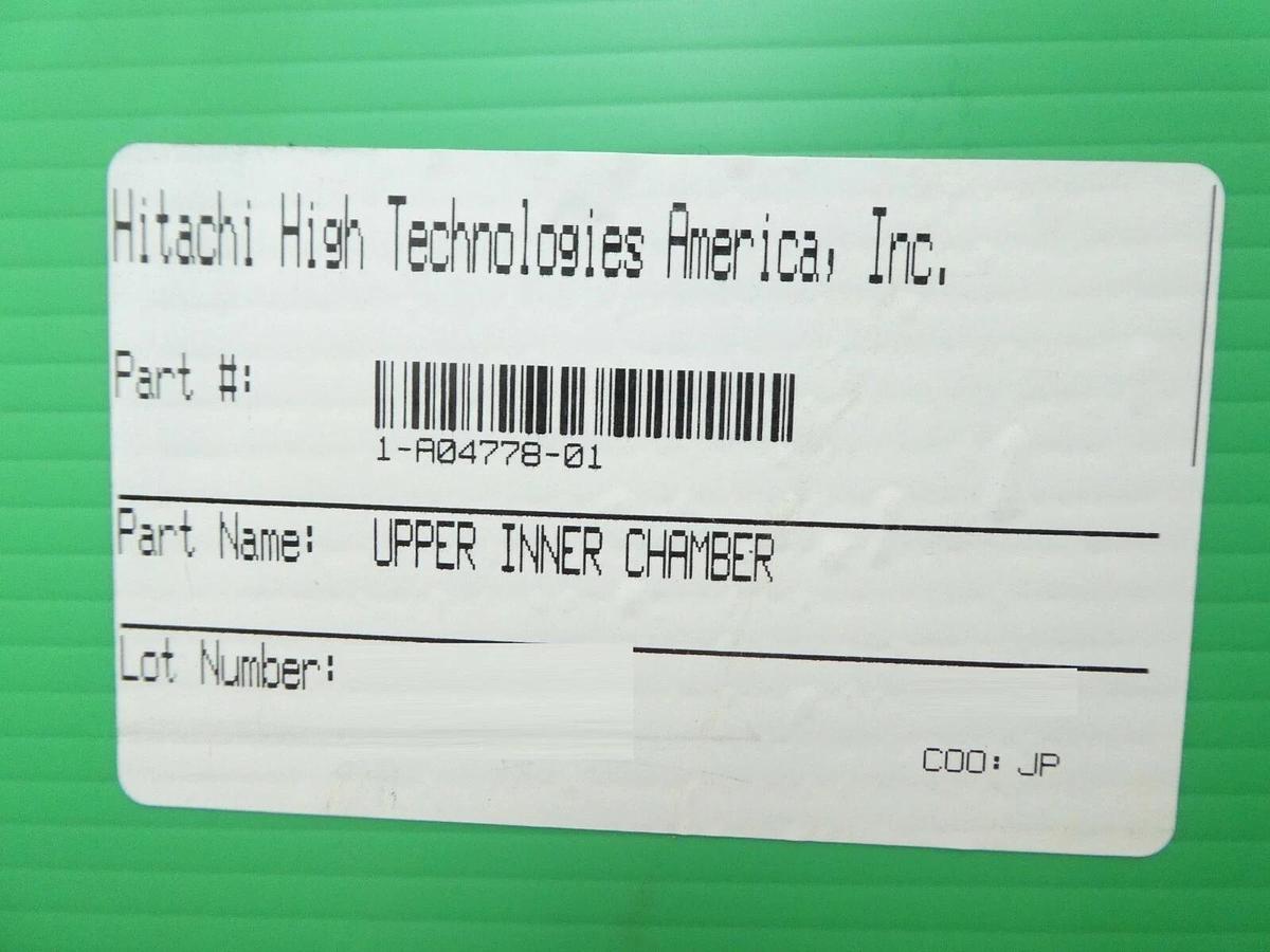 Refurbished Hitachi High Technologies 1-A04778-01 Upper Inner Chamber Copper Refurbished