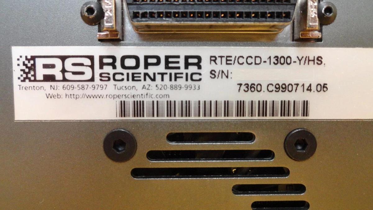 Used RS Roper Scientific RTE/CCD-1300-Y/HS UV CCD Microscope Camera Working