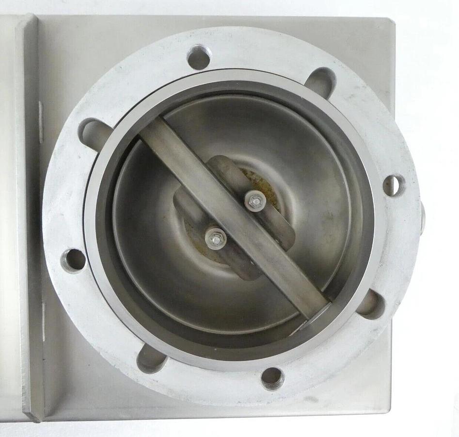 Used Varian 951-5210 Pneumatic Stainless Swing Gate Valve No Captive Flange Surplus