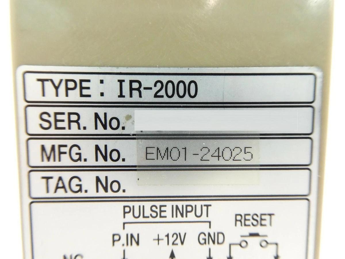 Used Tokyo Keiso EM01-24025 Indicating Totalizer IR-2000 Lot of 18 Working Surplus