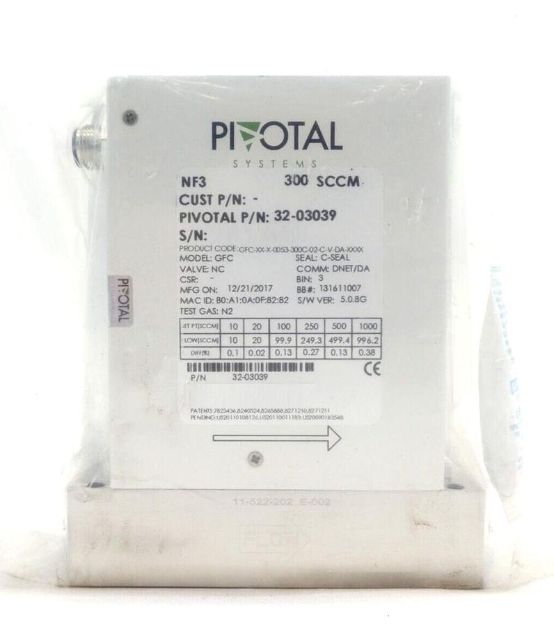 Pivotal Systems 32-03039 Mass Flow Controller MFC 300 SCCM NF3 New Surplus