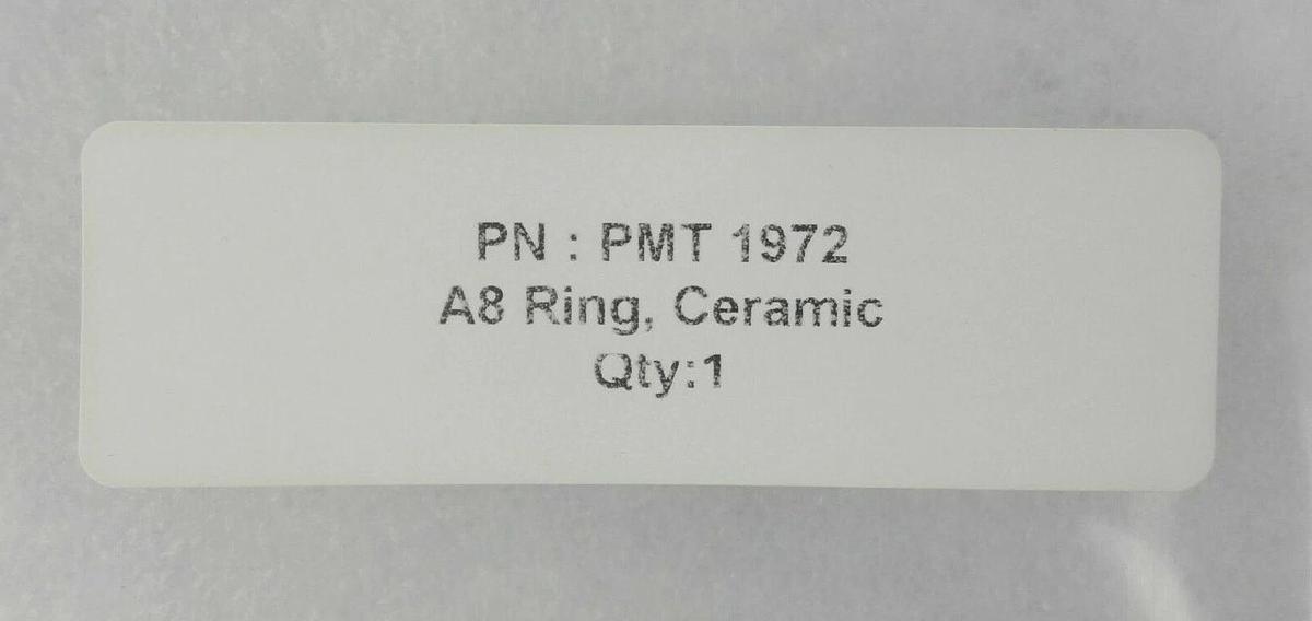 Progressive Manufacturing Technology PMT 1972 A8 Ring Ceramic TEL-DRM-PMT New