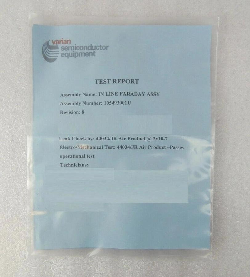 Refurbished Varian 105493001 350DE Endstation Inline Faraday Module 105489001 Refurbished