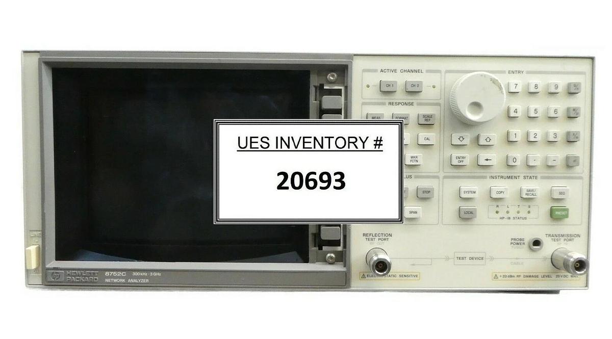 Used HP Hewlett-Packard 8752C RF Network Analyzer 300 kHz-1.3 GHz Tested Working