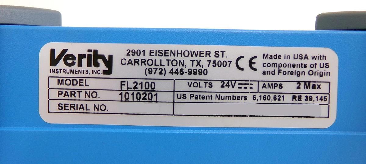 Used Verity 1010201 Precision Endpoint System EyeD Spectrometer FL2100 Working