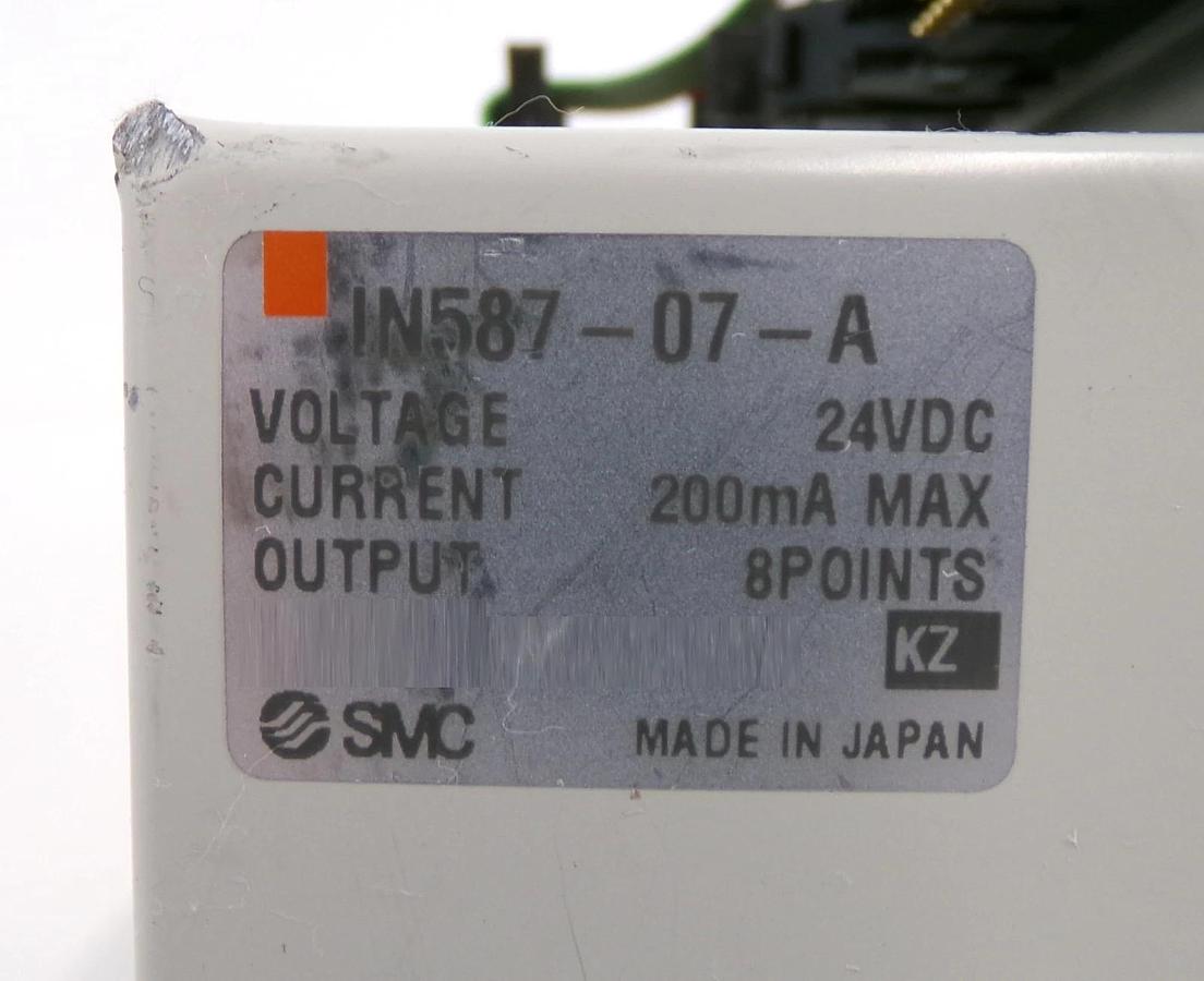 Used SMC IN587-07-A 16-Port Gas Panel Pneumatic Manifold Working Surplus