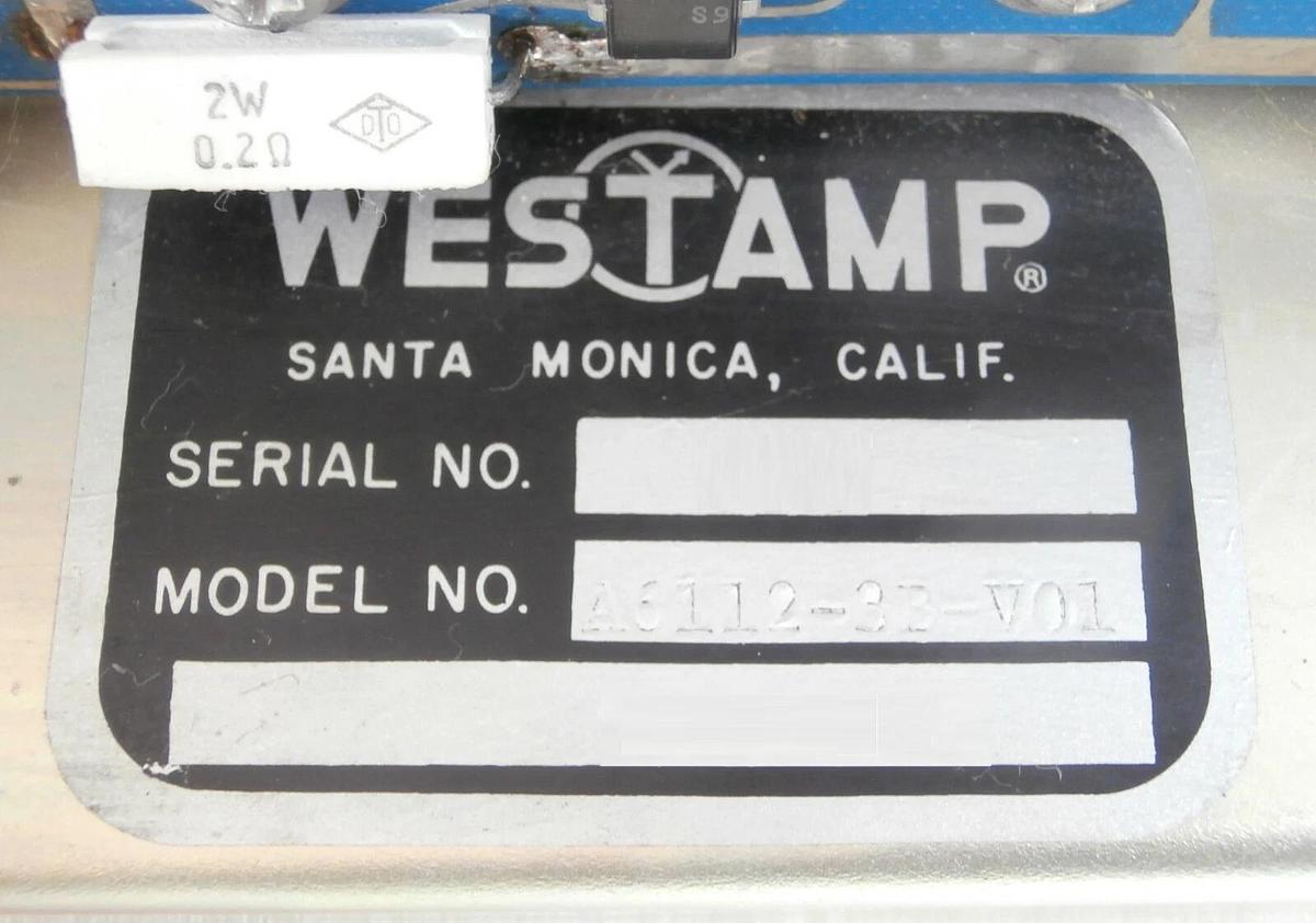 Refurbished Westamp A6112-3B-V01 Servo Amplifier Varian VSEA F9497001 F9497-1 Refurbished