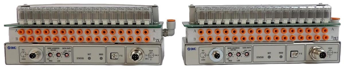 Used SMC IN587-16 32-Point EtherCAT Pneumatic Manifold Lot of 2 Working Surplus