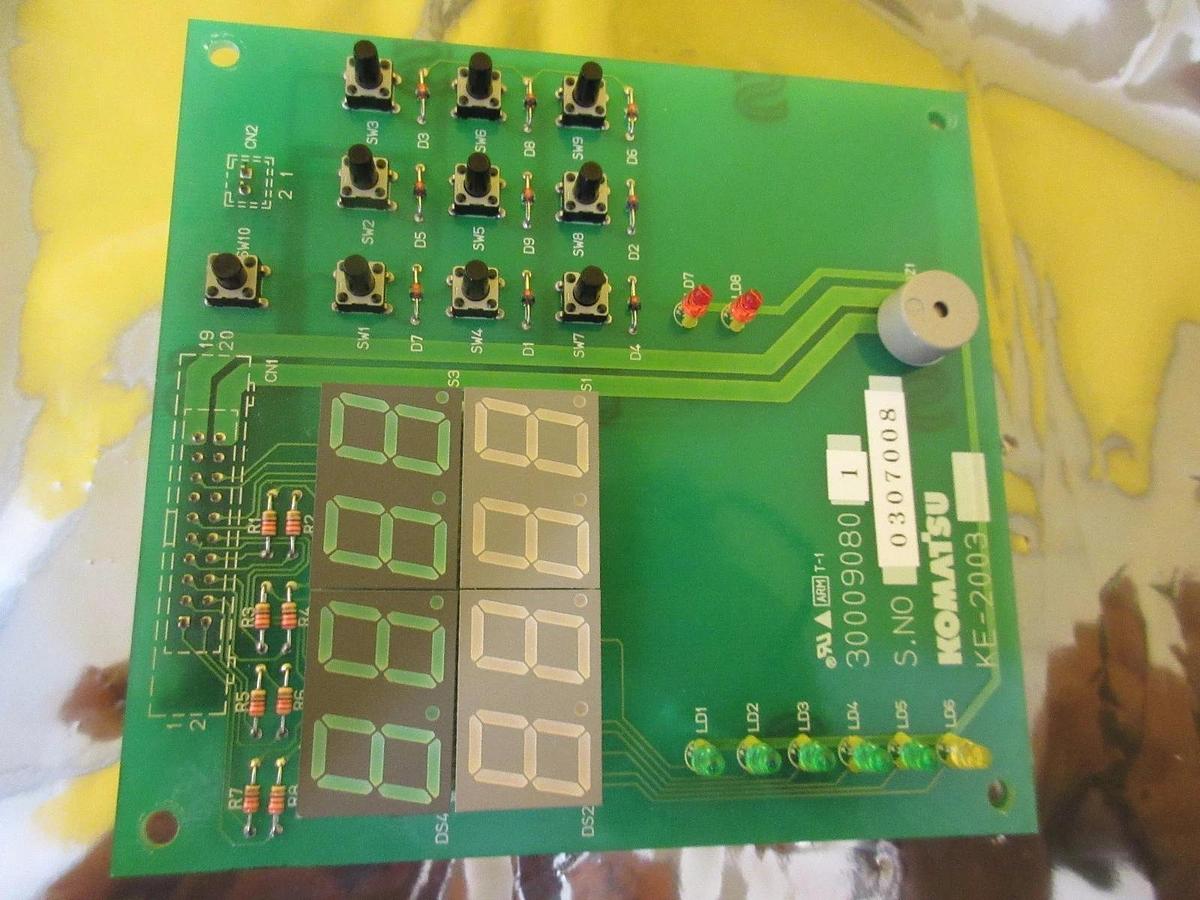 Used Komatsu 300090801 KE-2003 Display Panel Board PCB Used Working