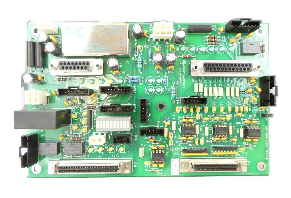 Used AMAT Applied Materials 0100-02355 SCR Interface Board PCB Working Surplus