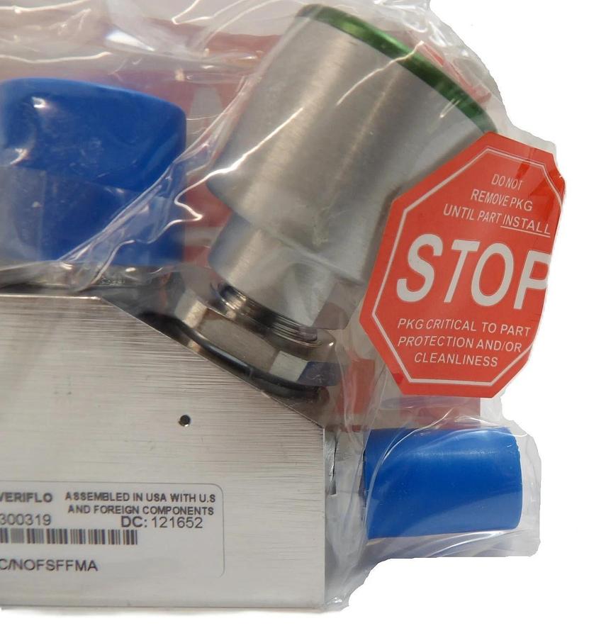 Parker Veriflo 45300319 3-Way Pneumatic Diaphragm Valve 945Y2NC/NOFSFFMA New