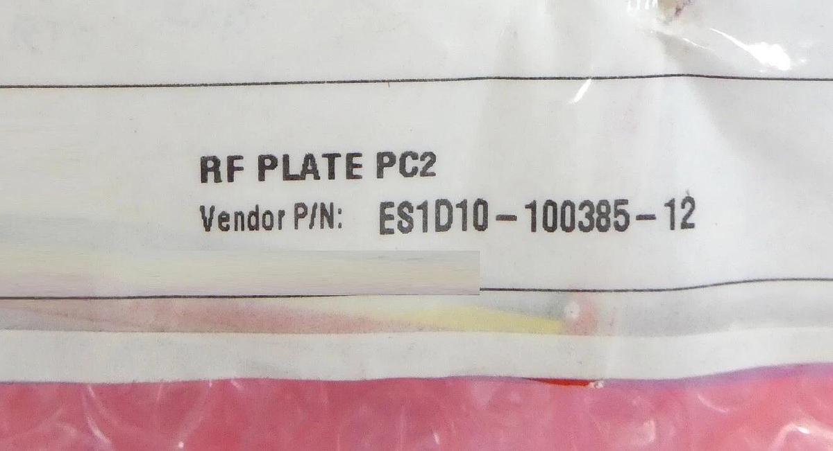 Used TEL Tokyo Electron ES1D10-100385-12 PC2 RF Plate 14072T-11111 Working Surplus
