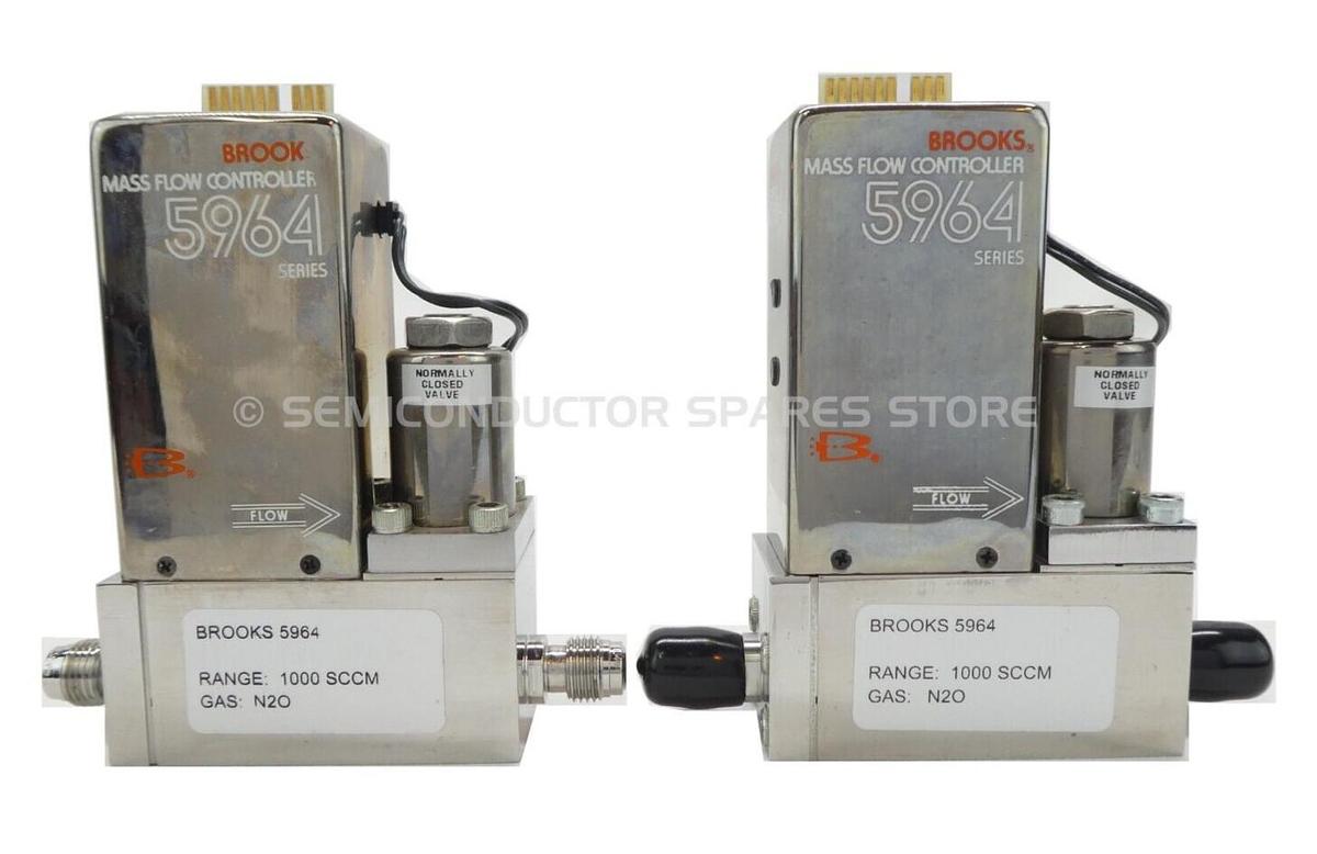Refurbished Brooks 5964 Mass Flow Controller MFC 1000 SCCM N2O Lot of 2 OEM Refurbished