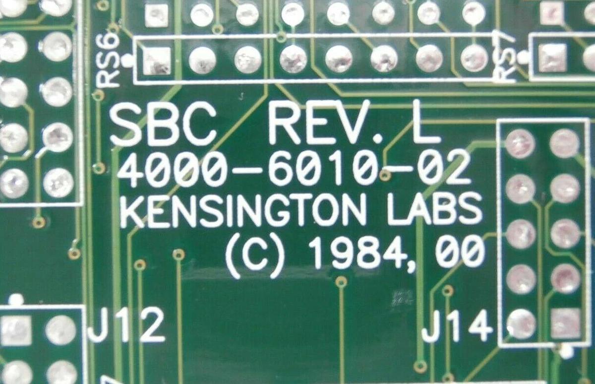 Used Kensington 4000-6010-02 SBC Single Board Computer PCB Card V v19.40 Working