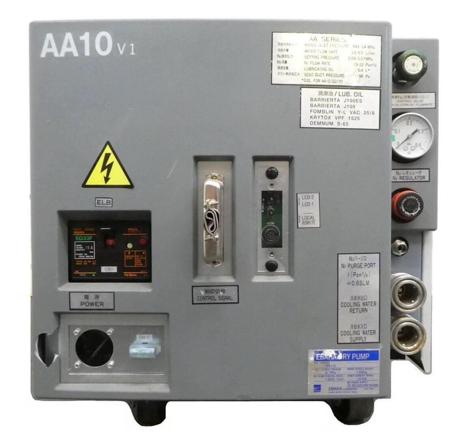 Used AA10 Ebara Technologies AA10v1 Dry Vacuum Pump Tested Not Working For Rebuild
