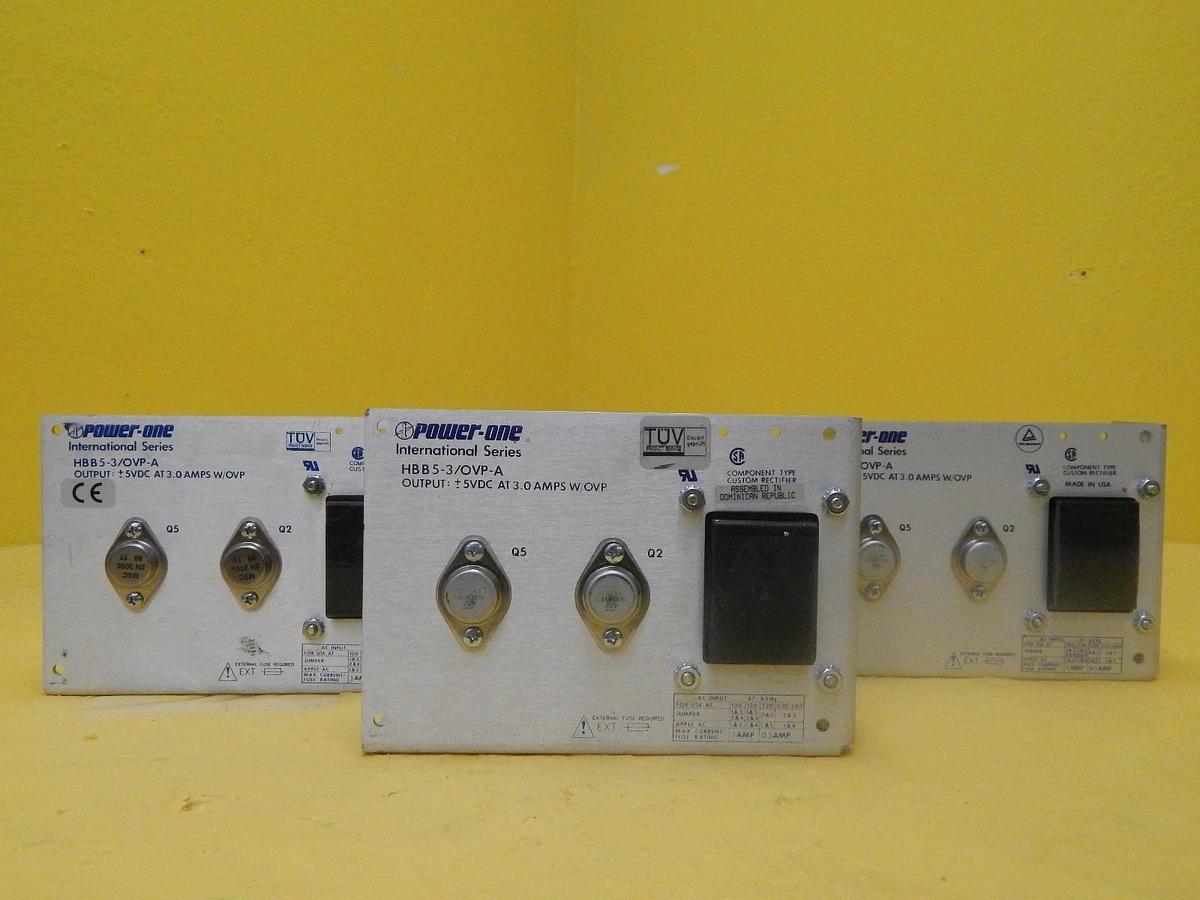 Used Power-One HBB5-3/OVP-A Power Supply International Series Reseller Lot of 3 Used