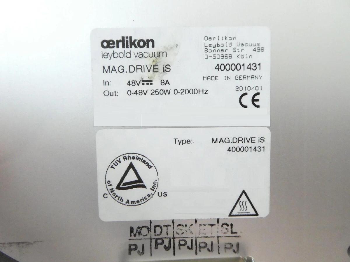 Used TURBOVAC MAG W 400 iPL Leybold 410400V0715 Turbo Pump MAG.DRIVE Error As-Is