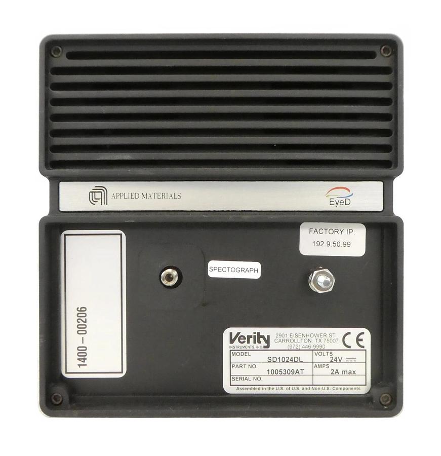 Used Verity Instruments 1005309AT Spectrograph SD1024DL EyeD AMAT 1400-00206 Working