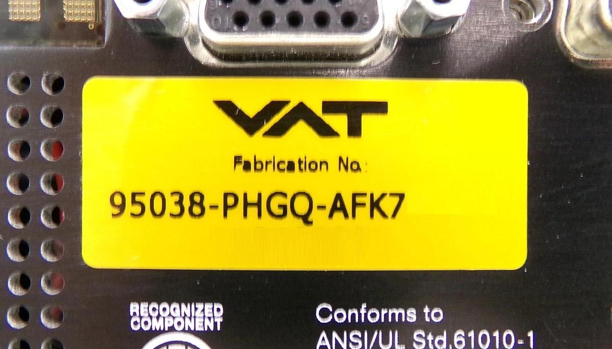Used VAT 95038-PHGQ-AFK7 Integrated Pressure Controller for Butterfly Valve Working