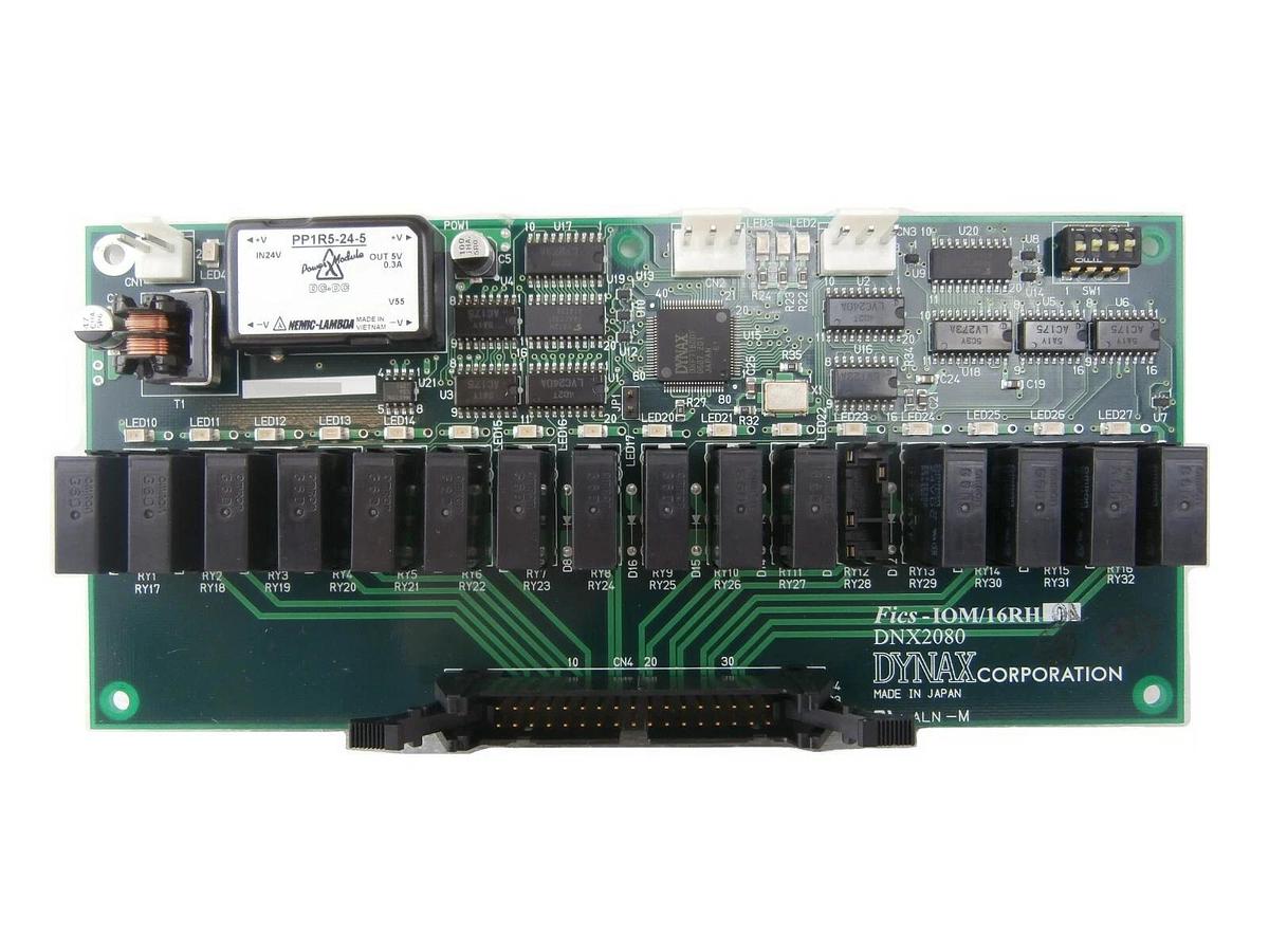 Used Dynax DNX2080 Terminal Relay Board PCB Fics-IOM/16RH0A TEL T-3044SS Working