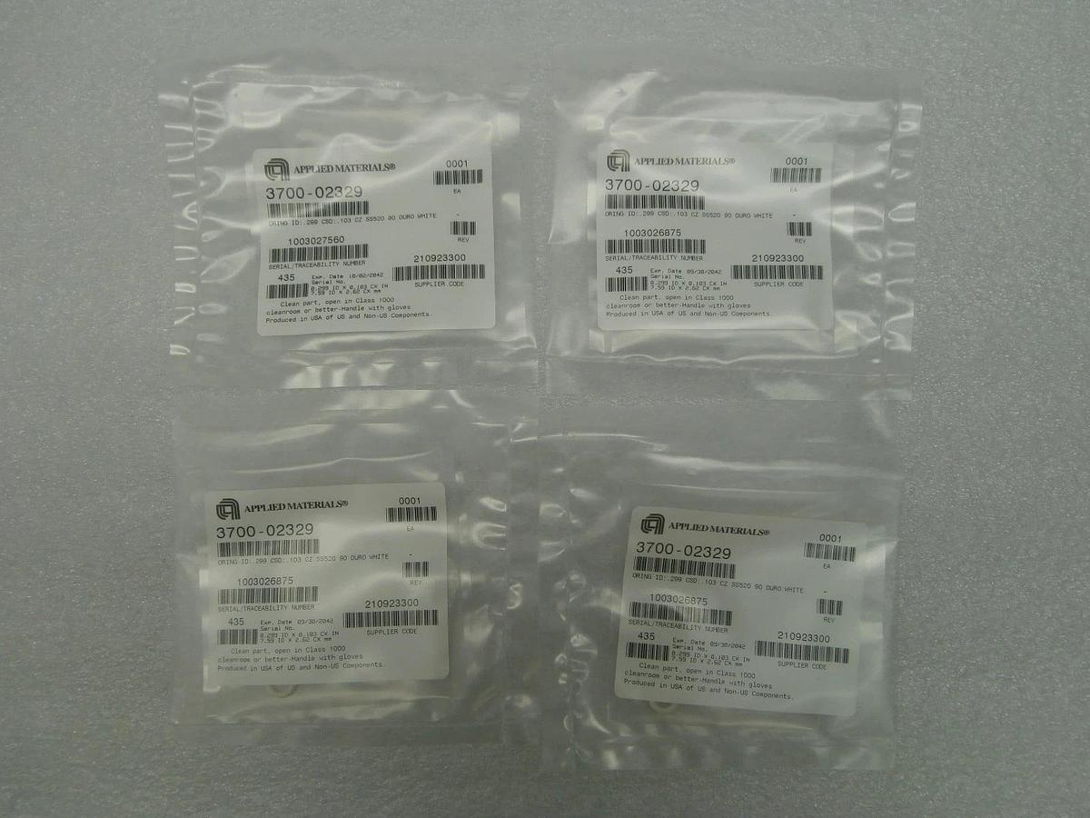 AMAT Applied Materials 3700-02329 O-Ring Duro White Reseller Lot of 4 New