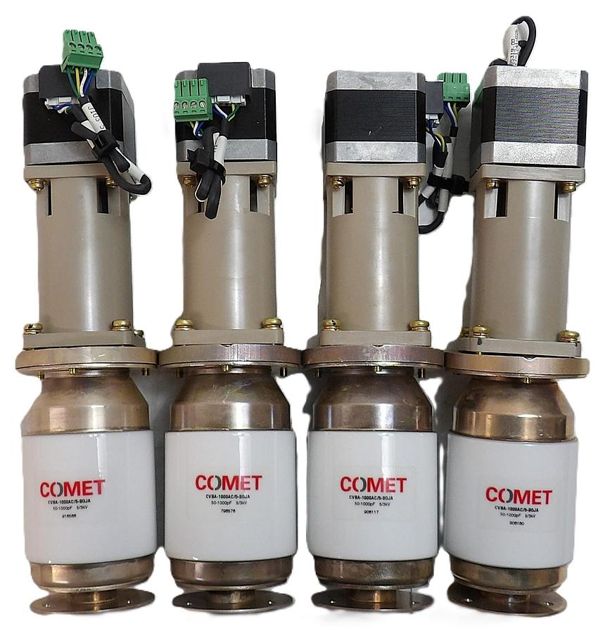 Used Comet CVBA-1000AC/5-BGJA RF Variable Vacuum Capacitor Lot of 4 Working