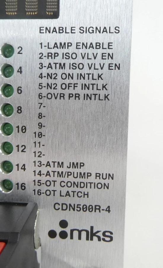 Used MKS Instruments AS01500-4-1 Interlock Module PCB CDN497 AMAT 0190-37669 Working
