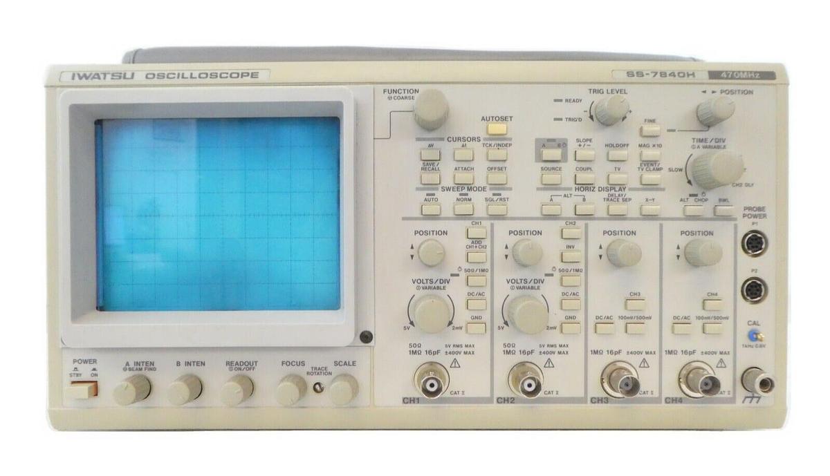 Used Iwatsu Electric SS-7840H Portable 470MHz Analog Oscilloscope Spare Surplus