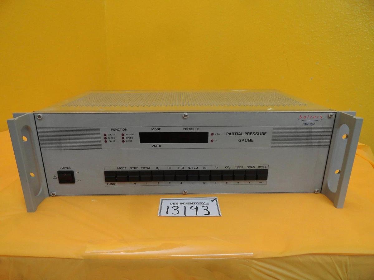 Used Balzers BG D21 260 Partial Pressure Gauge Module QMG 064 QMS064 Used Working