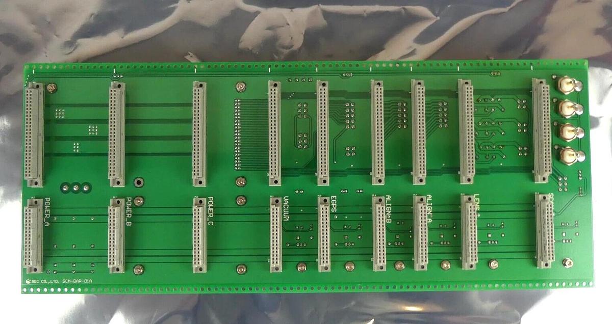 Used SEC CO.,LTD. SCM-BAP-01A BUS Backplane Interface PCB Board SCM-RSC-01A Working