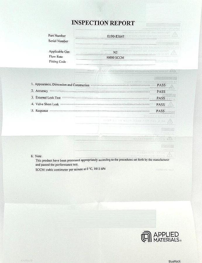 AMAT Applied Materials 0190-83641 Mass Flow Controller MFC 10000 SCCM N2 New