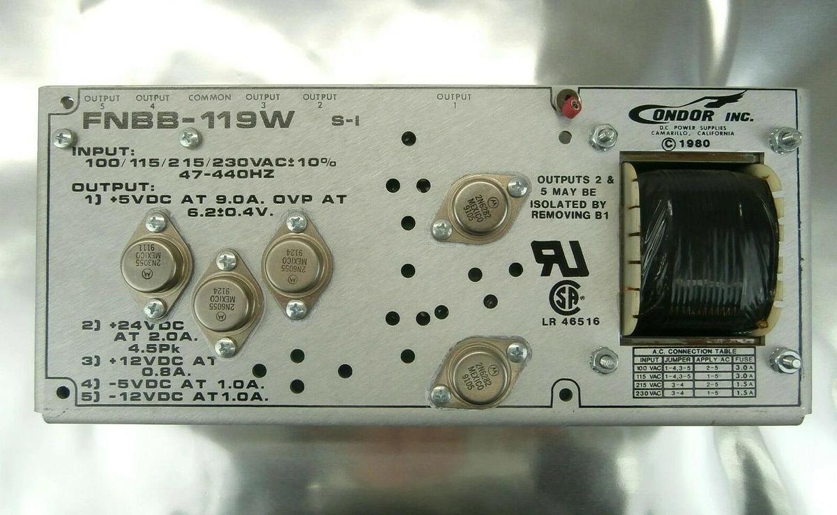 Used Condor FNBB-119W Open Frame Power Supply S-I Used Working