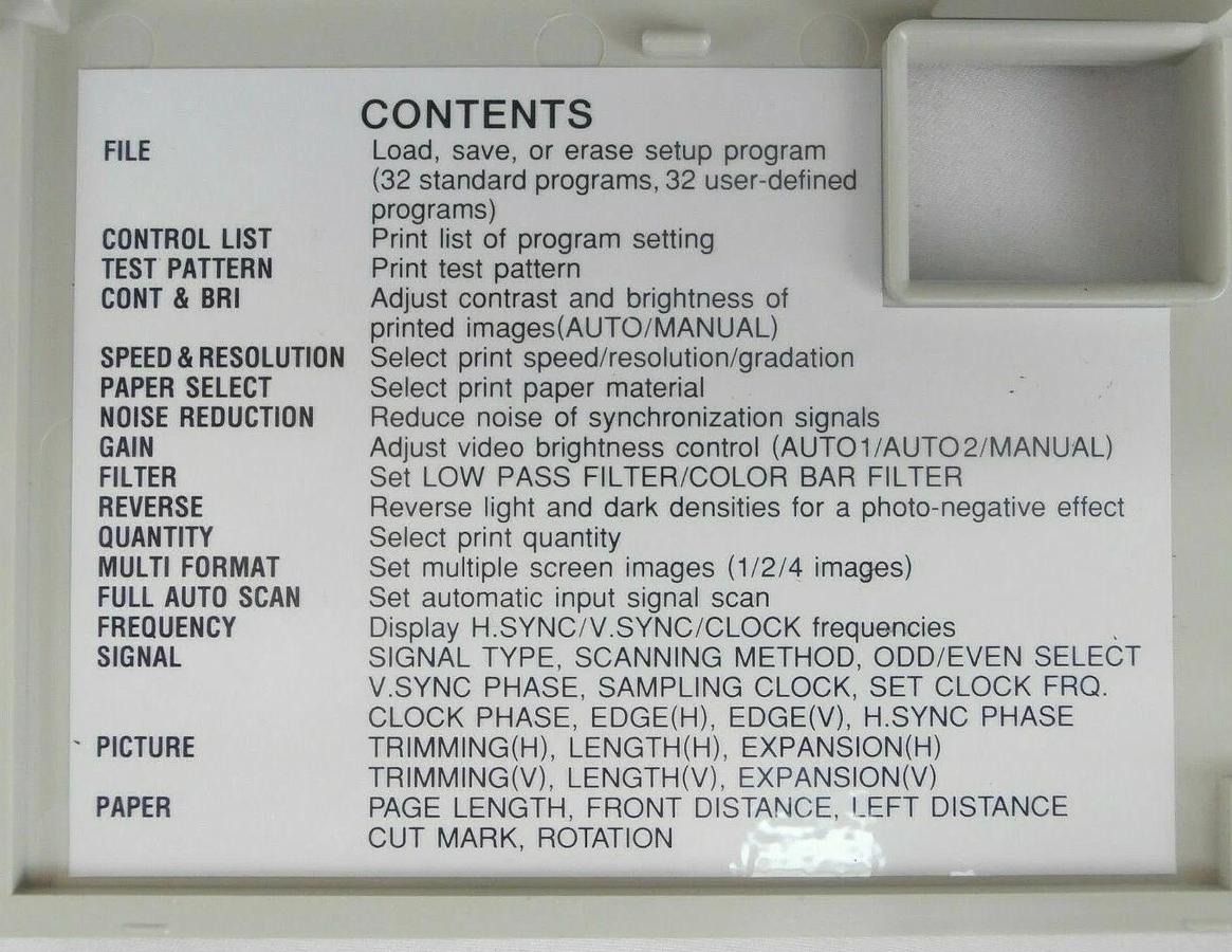 Used Seiko Precision VP-4500 Thermal Video Printer 220-240VAC Working Surplus