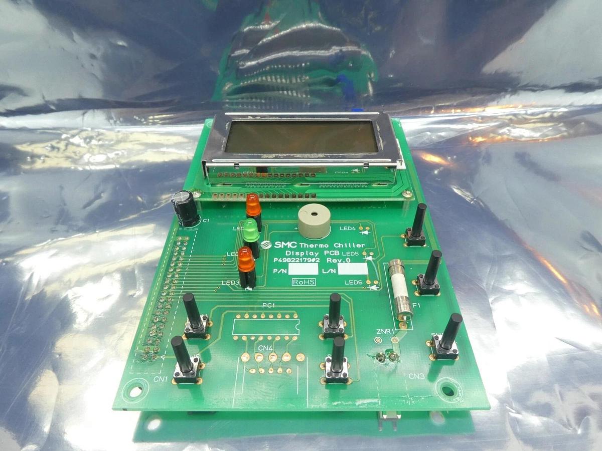 Used SMC P49822179#2 Thermo Chiller Display PCB Rev. 0 Working Surplus