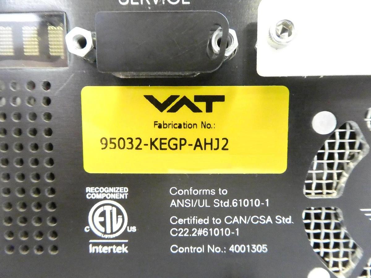 Used VAT 95032-KEGP-AHJ2 Butterfly Valve Control System with 01032-KE11-AK1 Working