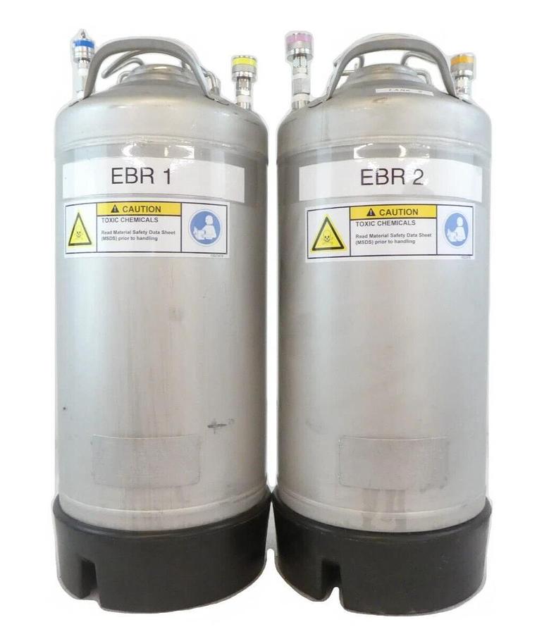 Used Alloy Products 72 20L 5G Photoresist EBR Solvent Stainless Tank Lot of 2 Working