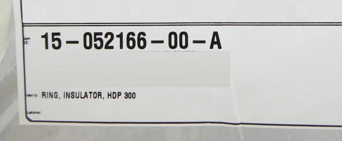 Novellus Systems 15-052166-00 HDP 300 Insulator Ring New Surplus