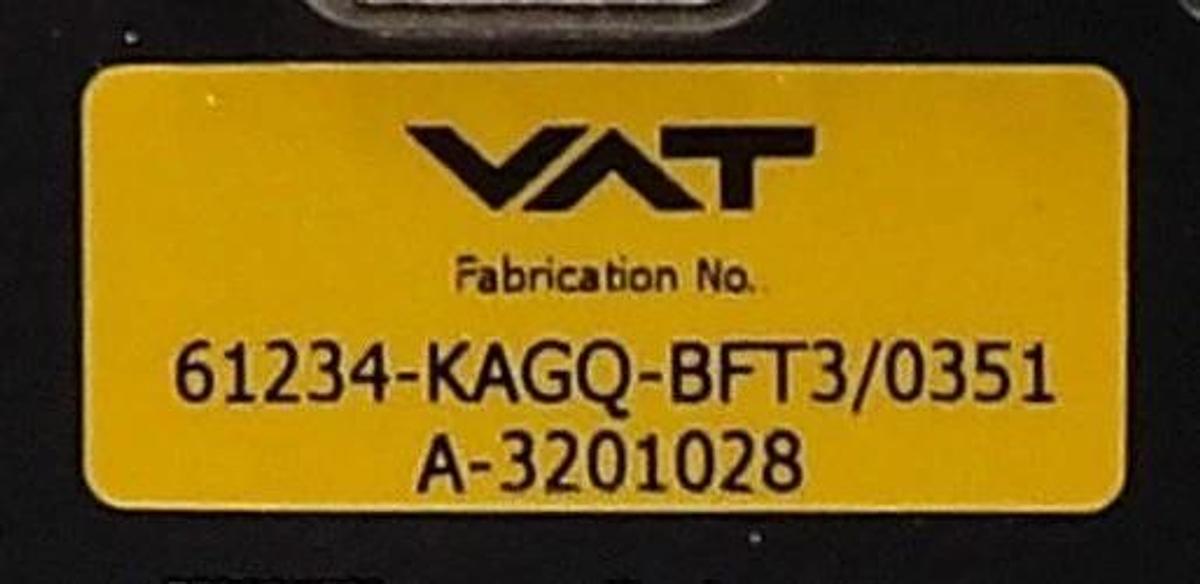 Used VAT 61234-KAGQ-BFT3 Butterfly Control Valve Series 612 Lot of 2 Working