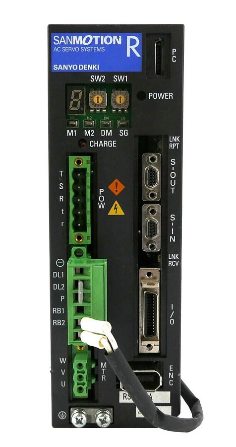 Used Sanyo Denki RS1L01AZA00 AC Servo Amplifier SANMOTION R Working Surplus