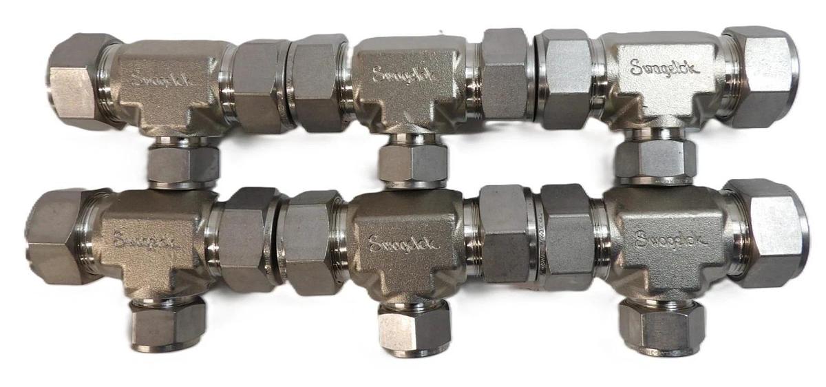 Swagelok SS-1610-3-16-12 Card Pipe Joint Lot of 6 New