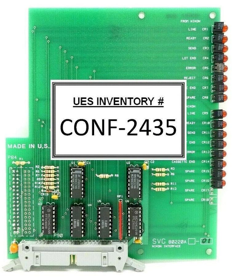Used SVG Silicon Valley Group 80220A-01 Nikon Interface Board PCB Working Surplus