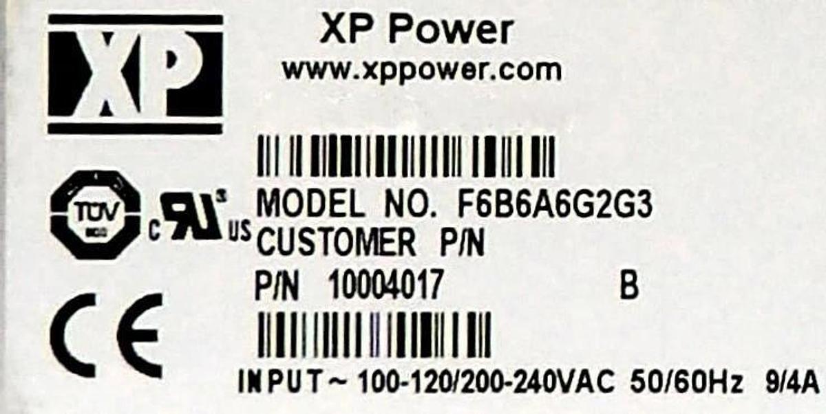 Used XP Power 10004017 DC Power Supply Assembly F6B6A6G2G3 Working Surplus
