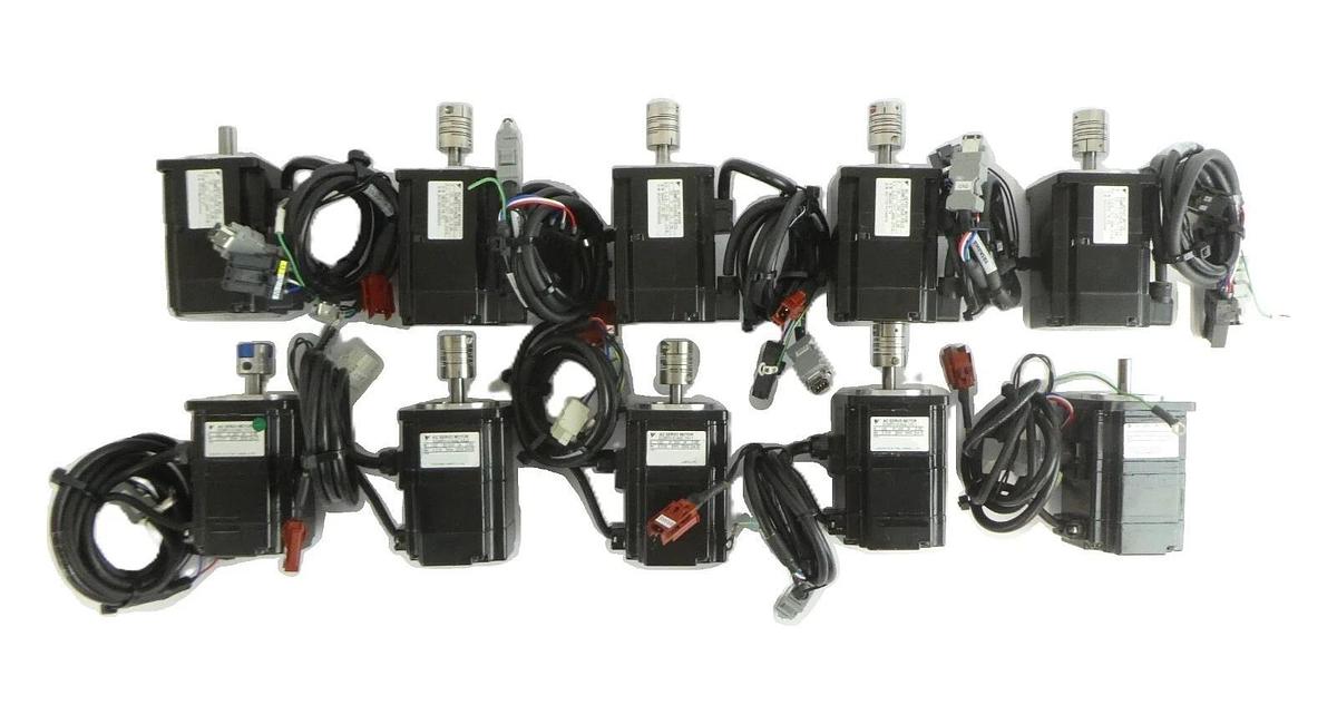 Used Yaskawa SGMPH-01AAE-YA11 SGMPH-01AAE-YA13 Servo Motor Lot of 10 Working
